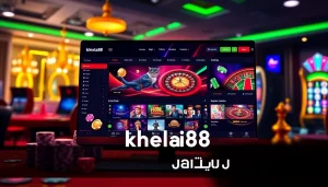 Khela88 লগইন করুন with enticing casino visuals featuring a roulette wheel and poker chips for online gaming.