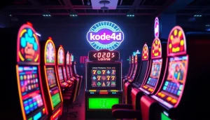 Experience Kode4d's vibrant gaming environment with colorful slots and dynamic animations.