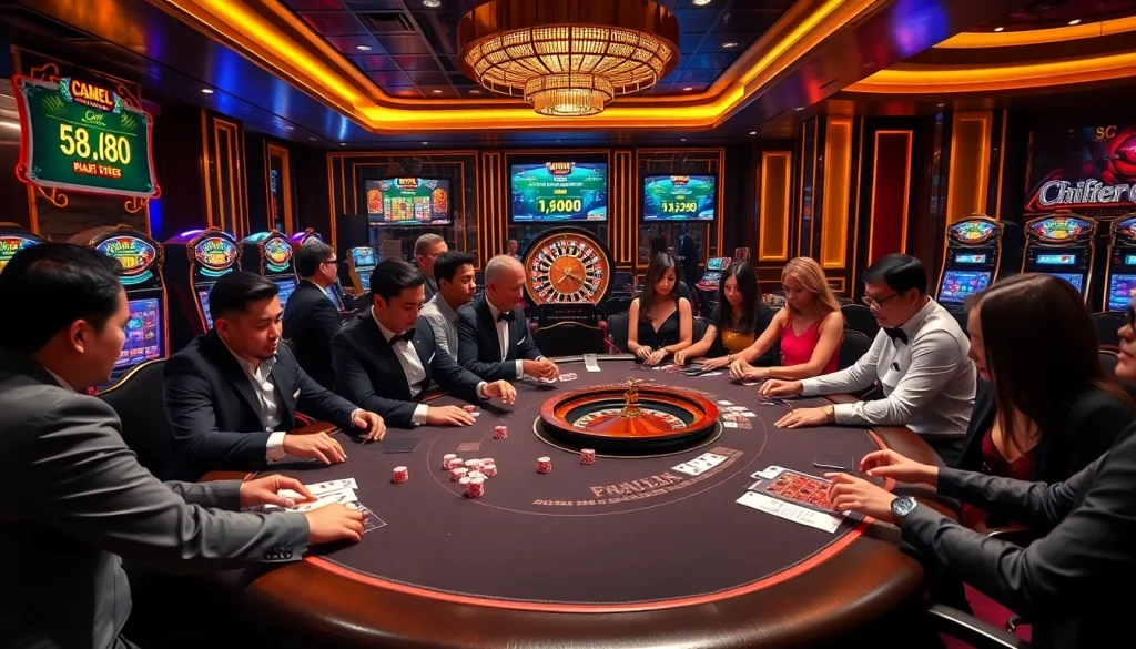 Experience high-energy gambling excitement at GG88's luxury casino tables.