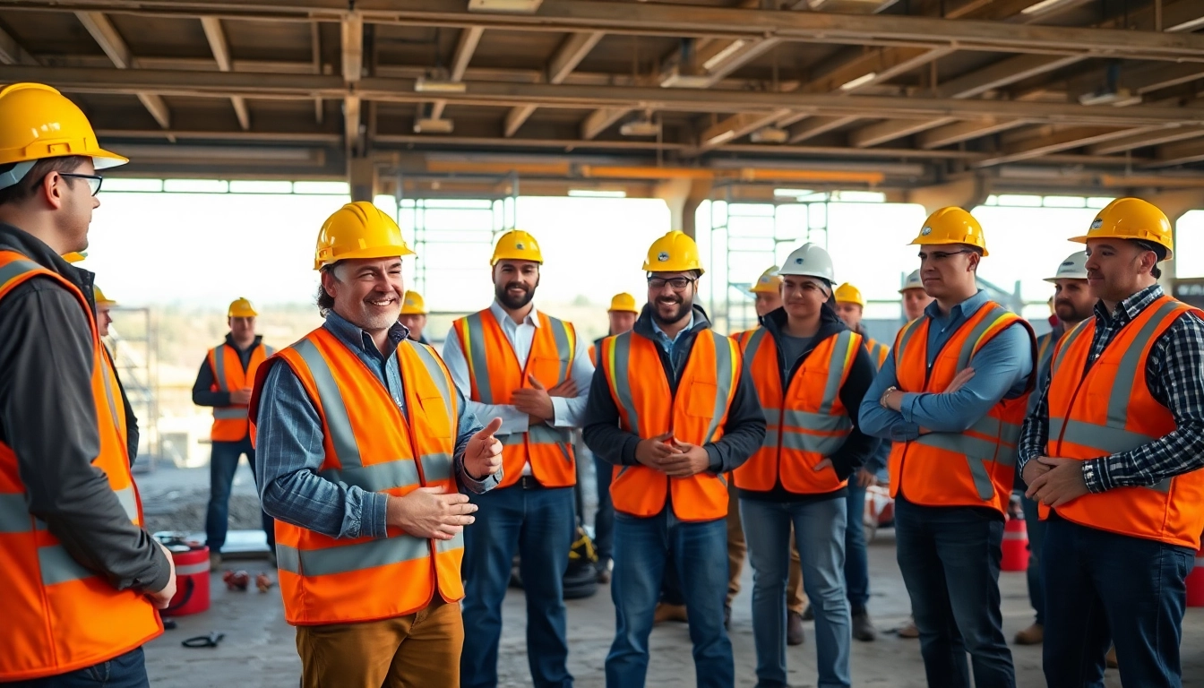Engaged participants in construction safety training Colorado demonstrating teamwork and safety practices.