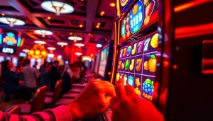 Raih kemenangan di slot bet kecil dengan mesin slot penuh warna dan suasana kasino yang meriah.