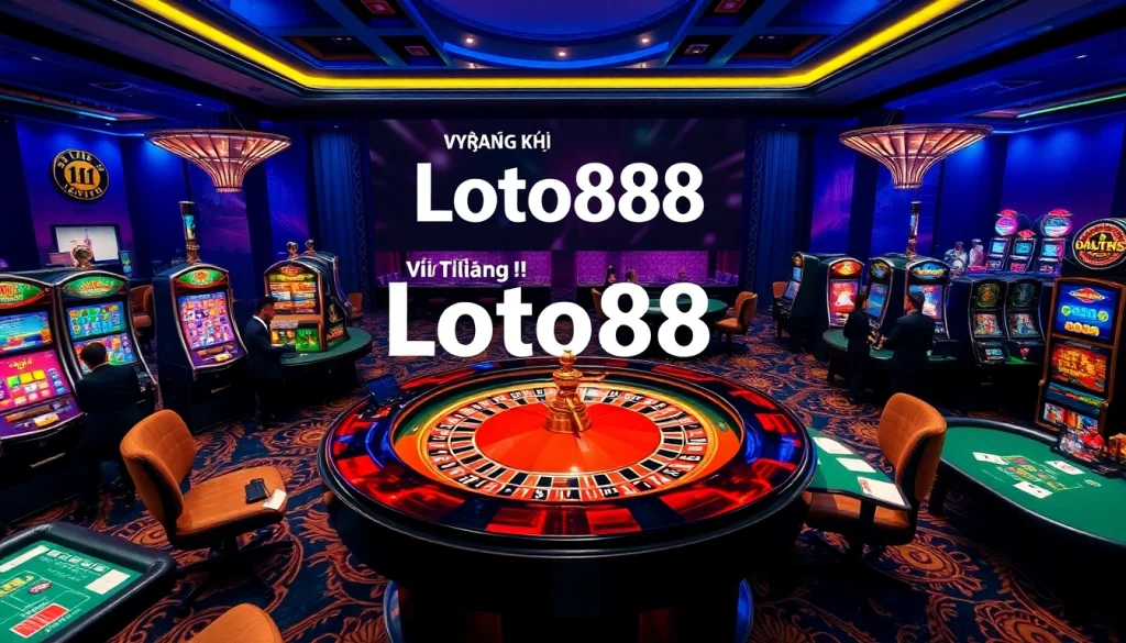 Exciting roulette and slot machines scene for Đăng Ký Loto188, inviting players to a premium gaming experience.