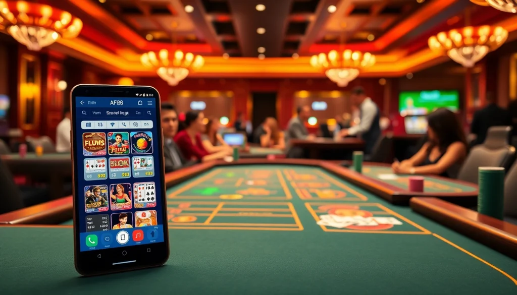 Engage with the excitement of the AF88 APP as players enjoy diverse casino games.