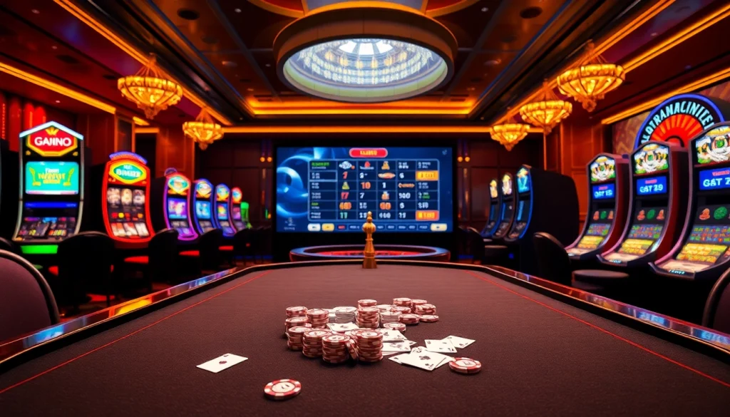 Experience excitement at xin88hv.club with poker tables and dazzling slot machines.