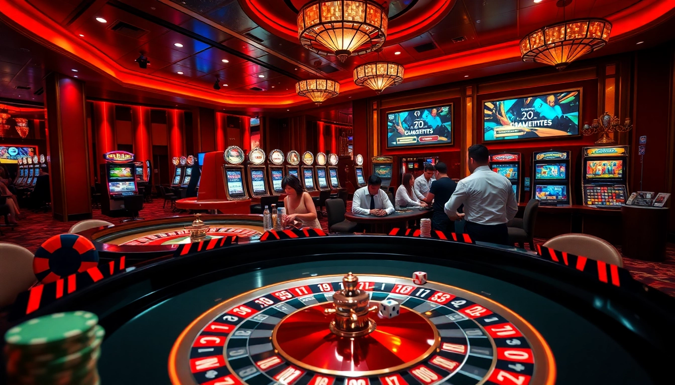 Experience thrilling gaming action at go 88 with vibrant slot machines and strategic betting.