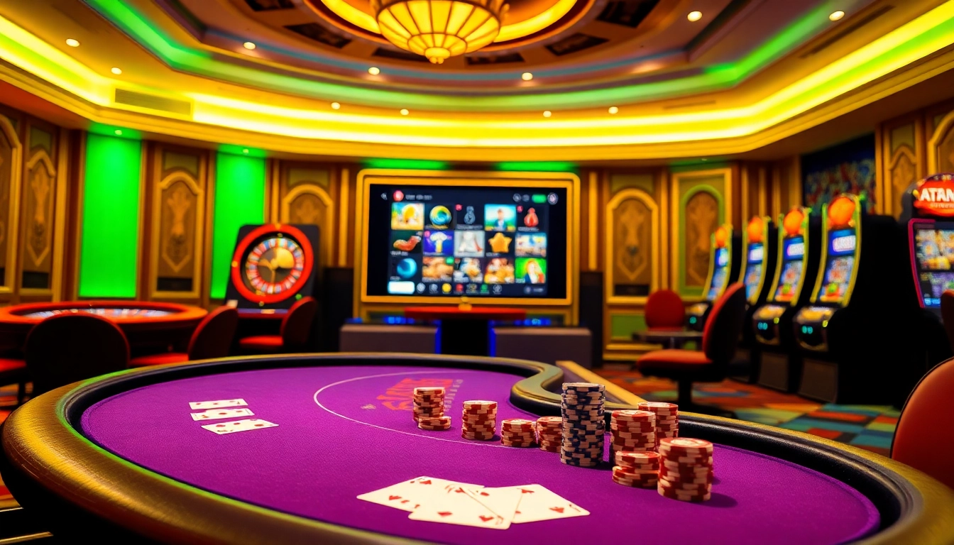 Cổng game Haywin offers a captivating casino experience with vibrant gaming tables and exciting slot machines.