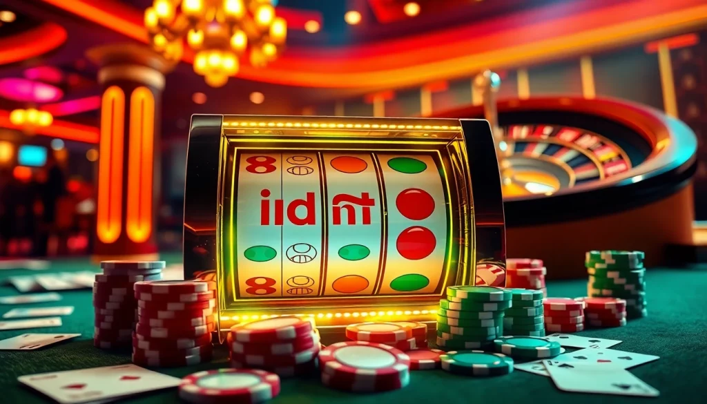 Engage with idnslot at a luxurious casino featuring vibrant games and dynamic players.