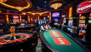 Players enjoy big wins at Naga99's vibrant casino gaming tables.