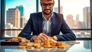 Acquista oro a distanza con professionalità, mostrando gioielli e monete d'oro.