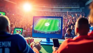 Engaging football streaming scene on joemadfan.com showcasing a lively match experience.