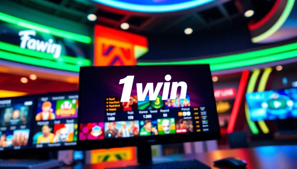 1win platform interface showcasing exciting online gaming features.