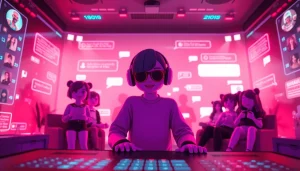 An engaging chat interface showcasing nsfw character AI interactions with vibrant colors and immersive design.