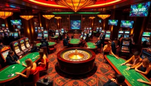 Experience thrill and excitement at hay.win casino with vibrant tables and slot machines.