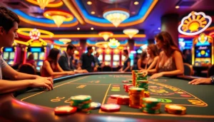 Pinco Casino'da parlaq oyun masası və məşğul oyunçuların əks olunması.
