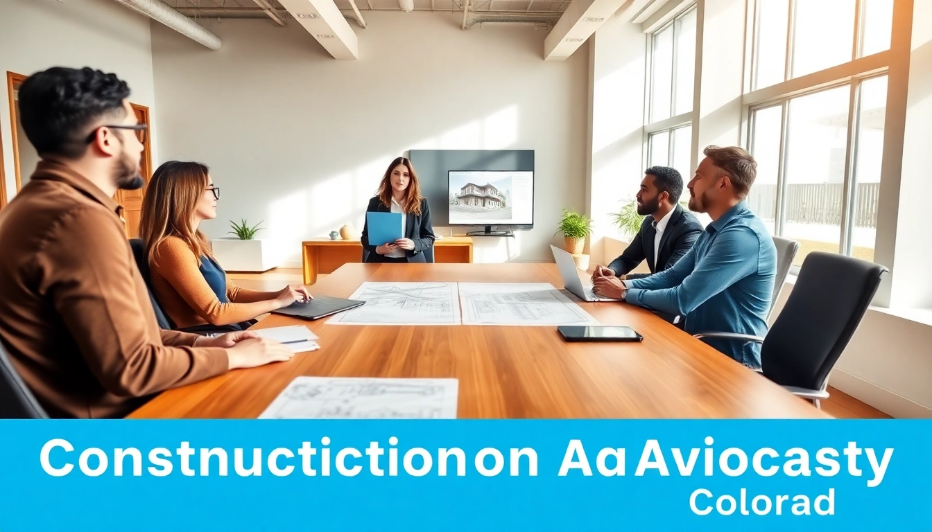 Engaging construction advocacy Colorado meeting showcasing diverse professionals collaborating.