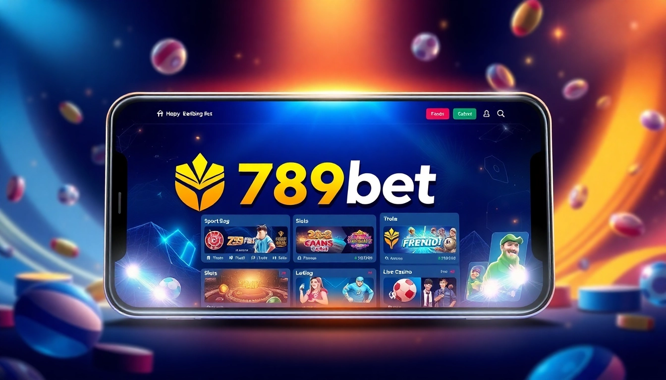 Engaging digital gambling interface with 789bet showcasing diverse gaming options and vibrant colors.