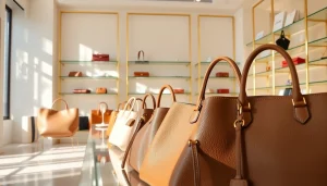 레플리카사이트에서 품질 높은 디자이너 핸드백을 쇼핑하는 장면