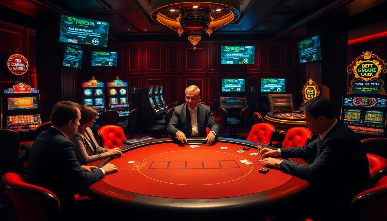 High-stakes poker in a luxurious casino highlighting hidden wiki dark web elements.