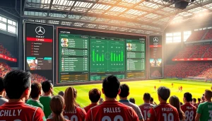 Engaging view of soccer statistics highlighting บ้านผลบอลวันนี้ with live updates and fan enthusiasm.