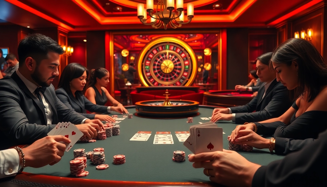 Scene of high-stakes poker at https://rr88.navy/ casino, highlighting chips and cards in play.