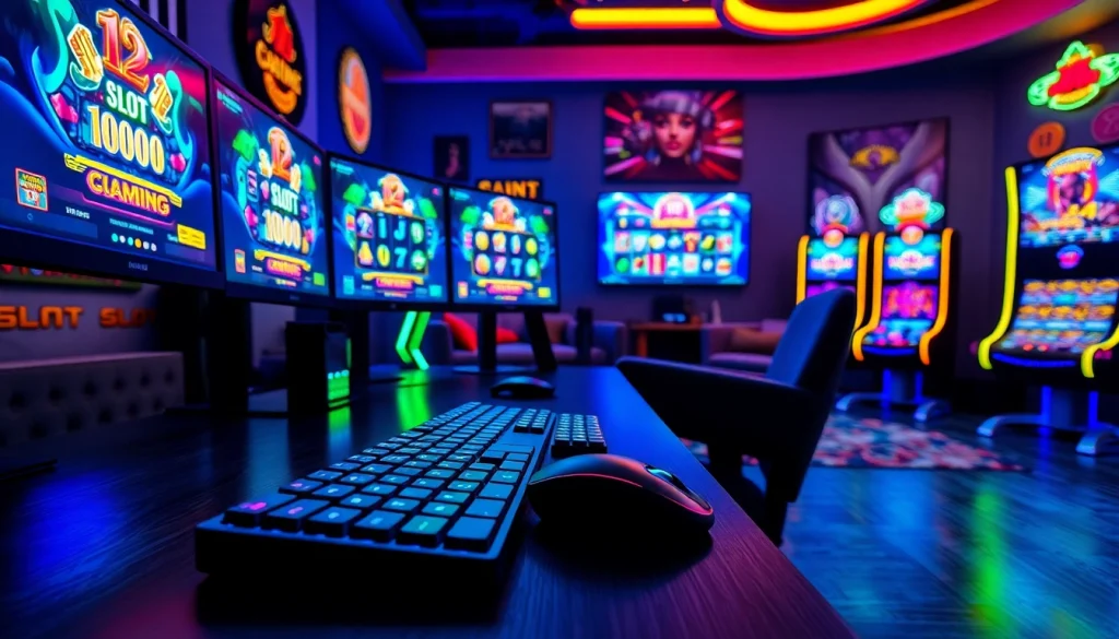 Jelajahi slot depo 1k dalam pengaturan gaming yang modern dan menarik.