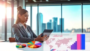 Analyze the Find competitor customer list with focused business professional using charts.