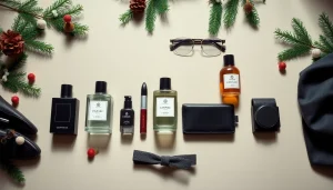 Showcase of attractive mens gift sets featuring premium grooming products and stylish accessories.