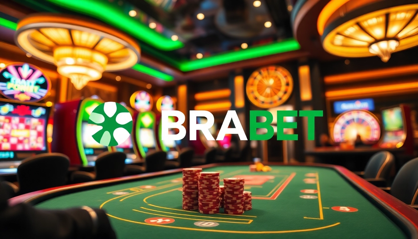 Experience thrilling gameplay at BRABET's luxurious casino with vibrant slots and intense poker action.
