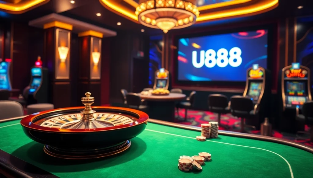 Experience the excitement of U888 online casino with vibrant table games and modern slot machines.