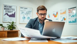 avral.net에 대한 데이터 분석 중인 디지털 마케팅 전문가의 모습