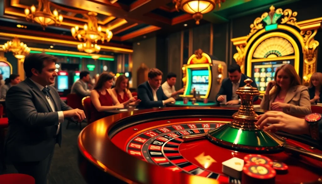 Experience the excitement at i9bet2h club with players at a vibrant roulette table.