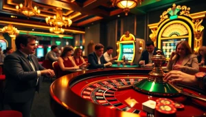 Experience the excitement at i9bet2h club with players at a vibrant roulette table.