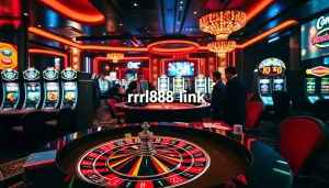 Experience high-stakes gaming with the rr88 link, featuring a glamorous casino atmosphere and vibrant games.