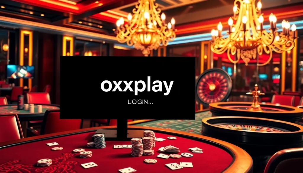 Experience the thrill of oxplay login at a luxurious casino with vibrant tables and modern gaming.