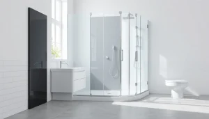 Erleben Sie die elegante sonni Duschkabine 80x80 in einem modernen Badezimmer mit hellem Design.