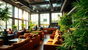 Experience the welcoming atmosphere at Green Guyz cannabis club madrid with its relaxed lounge and vibrant decor.