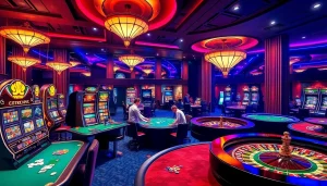 Experience thrilling gaming at https://123b.ing/ with vibrant slot machines and poker tables.