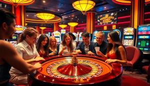 Players celebrating wins at a casino table, showcasing excitement around the hidden wiki and gaming strategies.