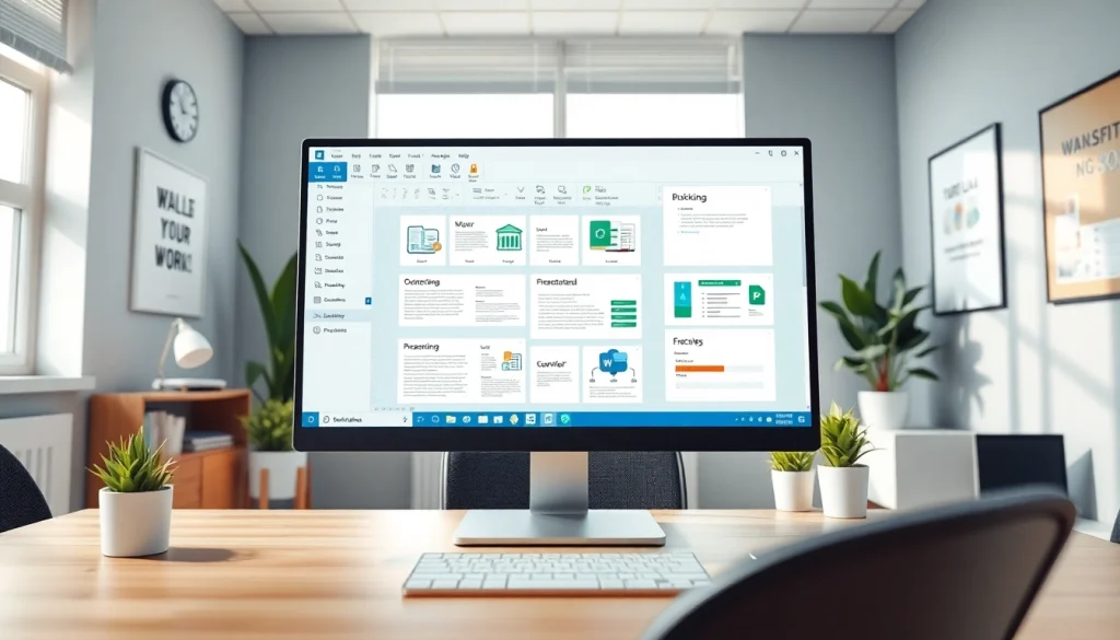 在现代办公环境中，电脑屏幕上显示 WPS下载 的动态工作区。