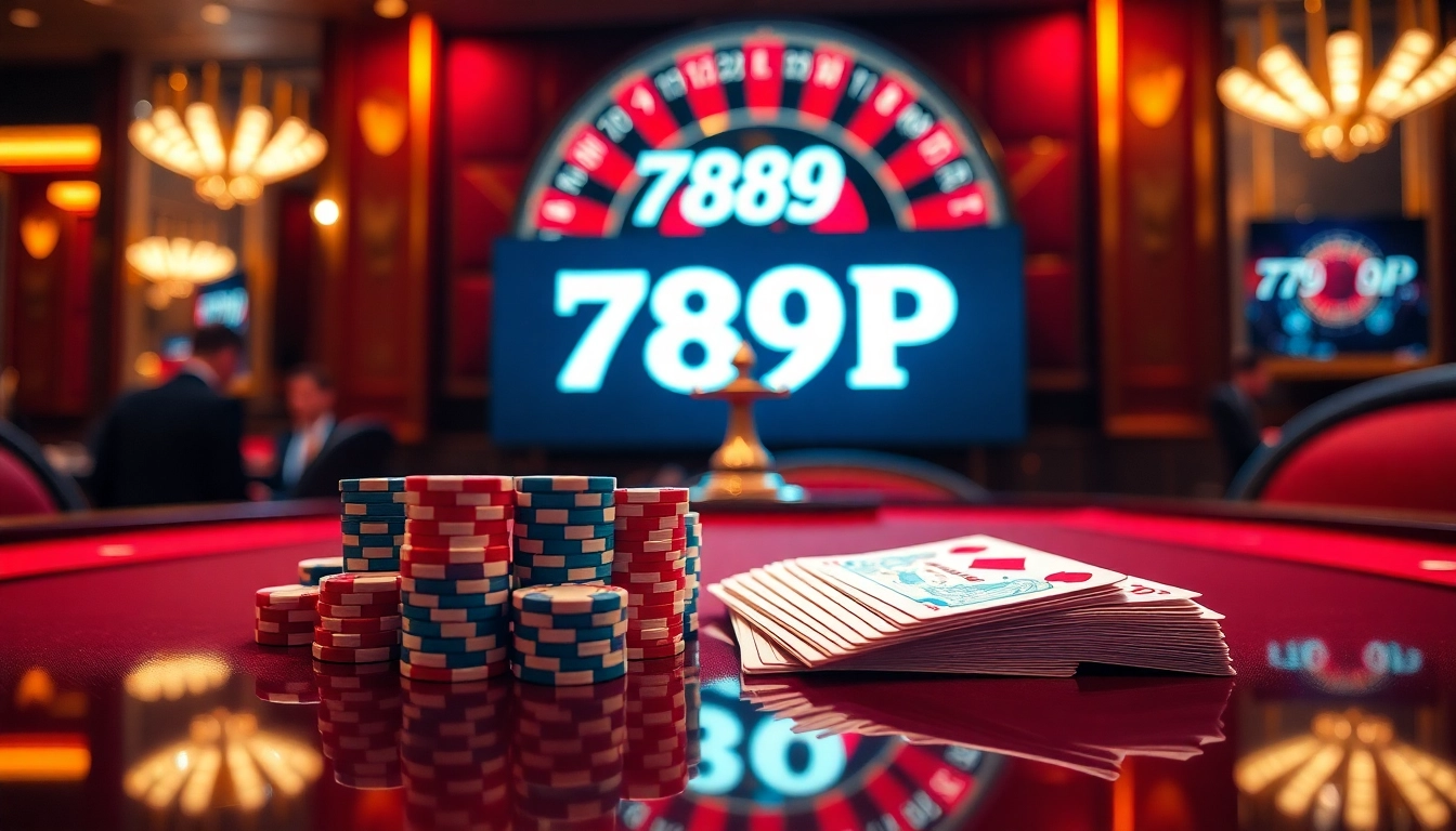 Engaging in a high-stakes game at a vibrant casino table marked by the 789P logo.