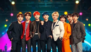 Cheerful gathering of bts members showcasing their unique styles and camaraderie.