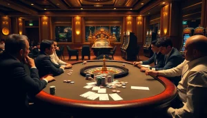 The hidden wiki onion illuminates a strategic poker scene at a luxurious casino with vibrant chips and illuminated slots.