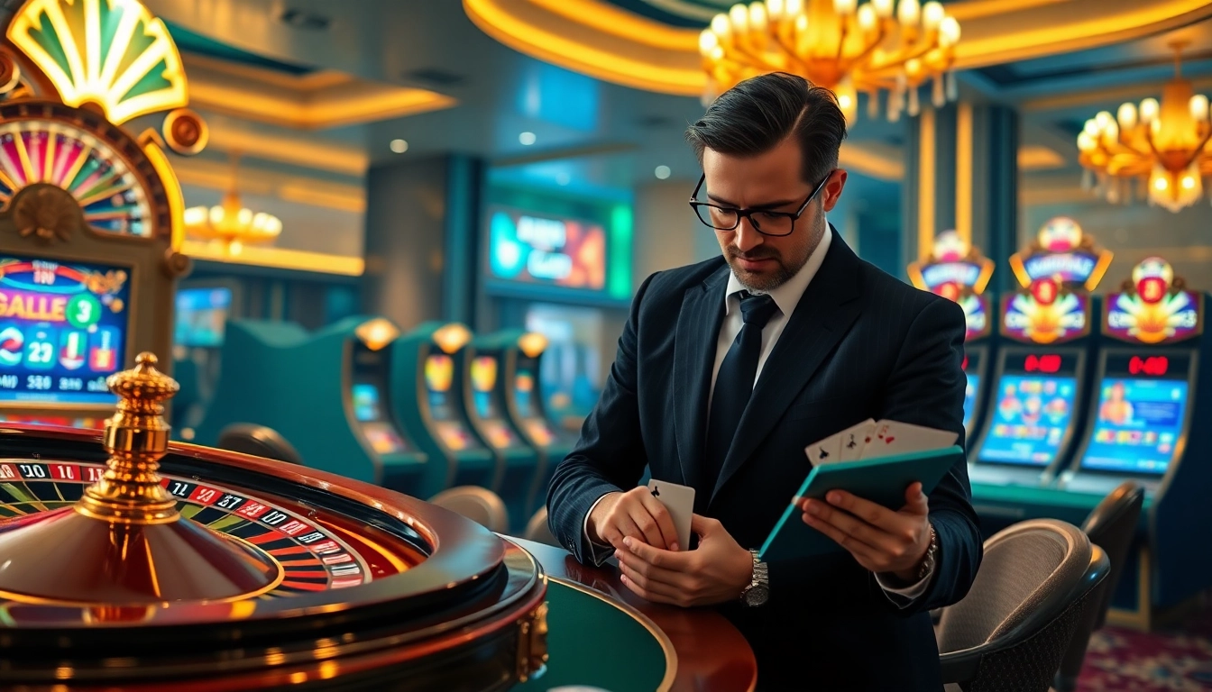 Experience the thrill of online gambling at Nhà Cái 68VIP with dynamic casino visuals featuring poker chips and roulette.