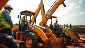 Students engaged in TLB training in Durban, operating heavy machinery under expert guidance.