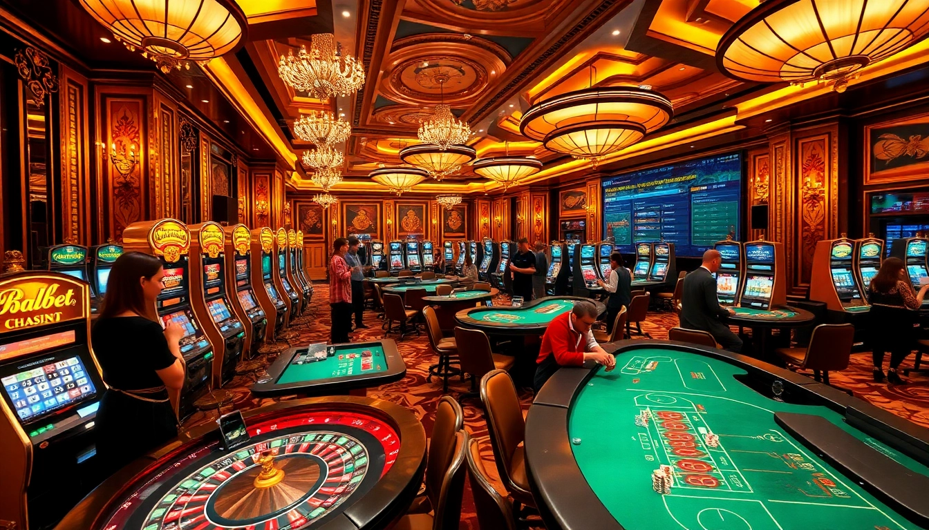 Engage with thabet at a luxurious casino table filled with colorful poker chips and games.
