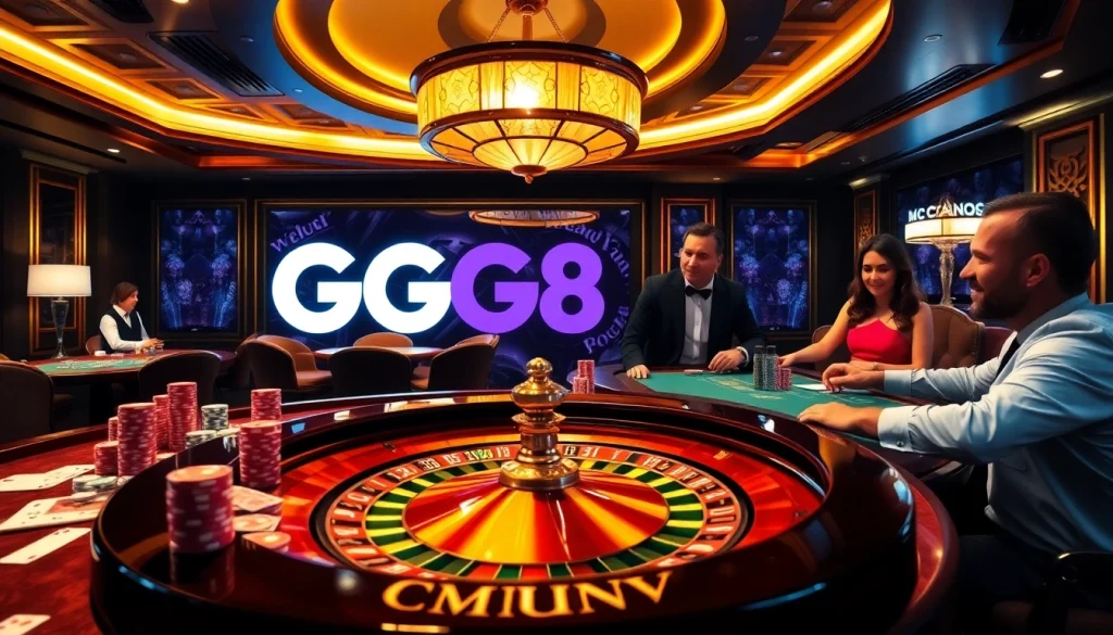 Experience thrilling gaming at GG88 with lively casino tables and vibrant betting action.
