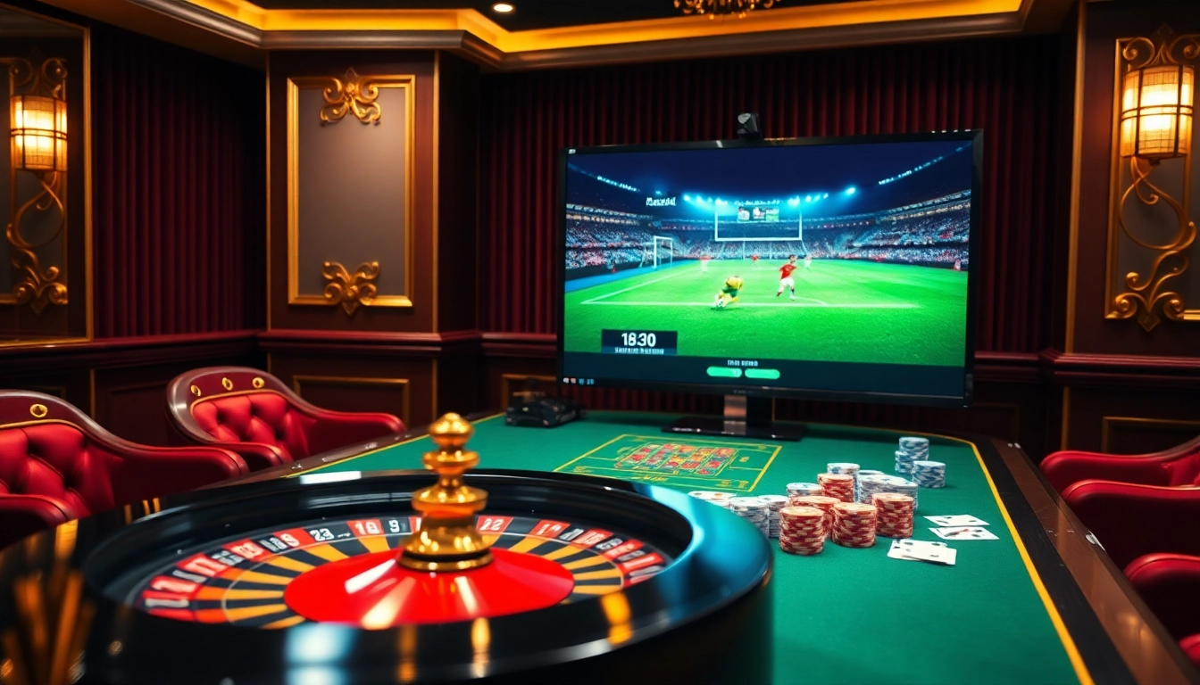 Experience the thrill of gambling with live football from https://luongsontv23.com/ amid high-end casino ambiance.