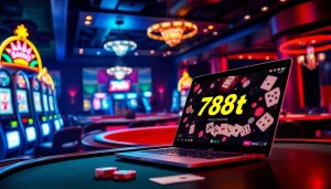 Engaging online casino scene featuring strategic gameplay at 788t with vibrant tables and digital interfaces.