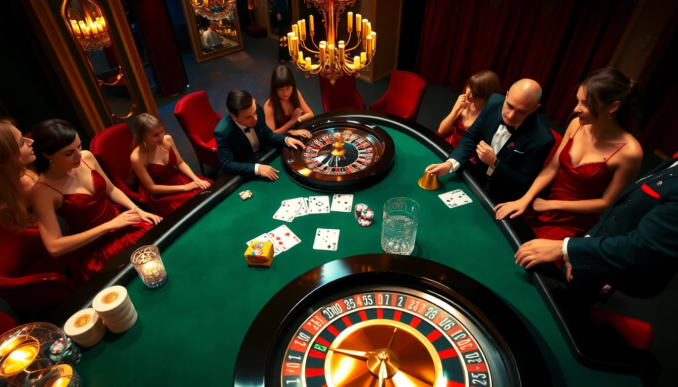 F168 poker table action with players and vibrant casino elements creating an exciting atmosphere.