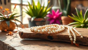 Navajo Pearls Canada showcased on a rustic table, highlighting intricate beadwork.